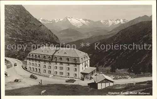 Simplonpass Simplon Kulm Hotel Bellevue Alpenpanorama / Simplon  /Bz. Brig