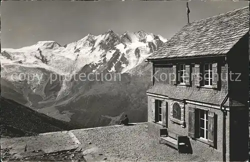 Saastal Weismiesshuette Berghaus Alphubel Mischabelkette / Saas Fee /Bz. Visp