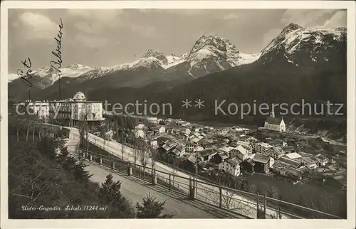 Schuls GR Gesamtansicht Alpen Unterengadin Kat. Scuol