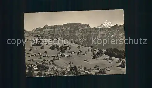 Waldegg Beatenberg Panorama mit Faulhorn Wetterhorn Schreckhorn Berner Alpen / Beatenberg /Bz. Interlaken
