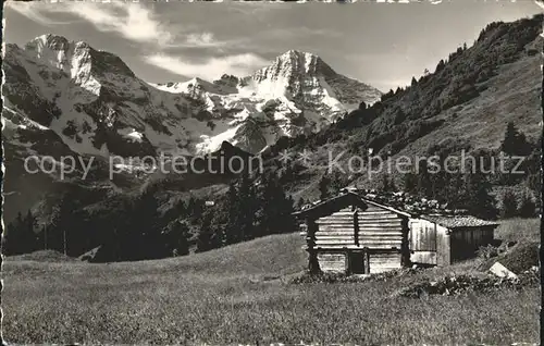 Muerren BE Berghuette Grosshorn Breithorn Berner Alpen Kat. Muerren