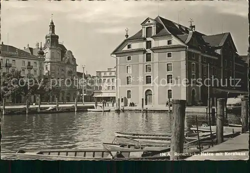 Rorschach Bodensee Hafen mit Kornhaus Kat. Rorschach