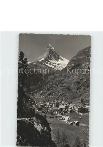 Zermatt VS Neue Promenade Wanderweg Matterhorn Mont Cervin Walliser Alpen Kat. Zermatt