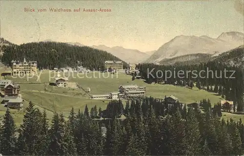 Arosa GR Blick vom Waldhaus Kat. Arosa