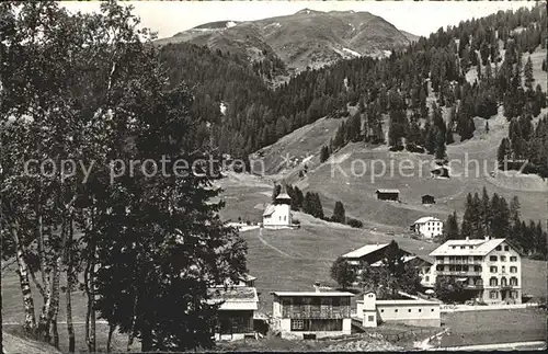 Frauenkirch GR Hotel Post und Frauenkirchli Kat. Davos