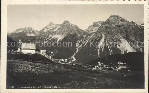 Inner Arosa mit Furkapass / Innerarosa /Bz. Plessur