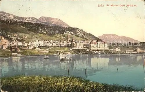 St Moritz Dorf GR mit See Kat. St Moritz