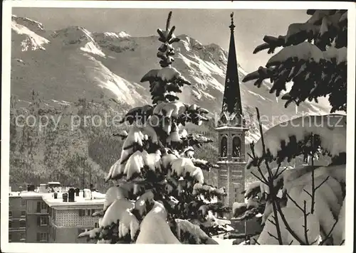 St Moritz GR Kirchturm Kat. St Moritz