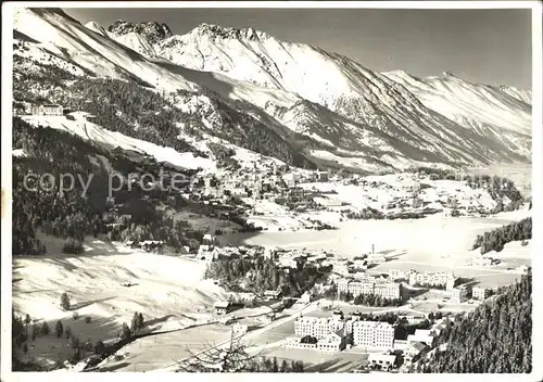 St Moritz Bad GR und Dorf mit Piz Kesch Kat. St Moritz