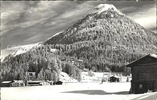 Davos Dorf GR Basler Heilstaette mit Stilli und Seehorn / Davos /Bz. Praettigau-Davos