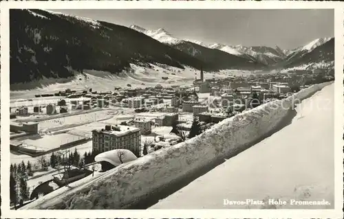 Davos Platz GR Blick von Promenade mit Tinzenhorn / Davos /Bz. Praettigau-Davos