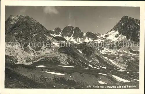 Engadin GR Blick vom Corviglia auf Val Saluver Kat. St Moritz