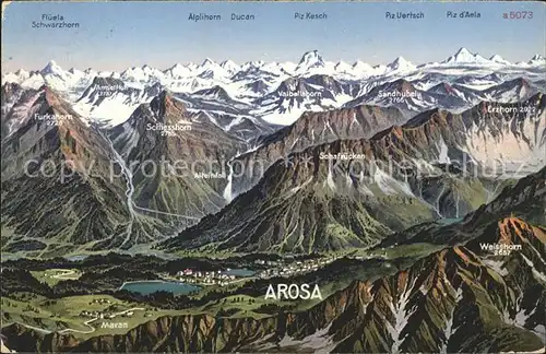 Arosa GR Panoramakarte Kat. Arosa