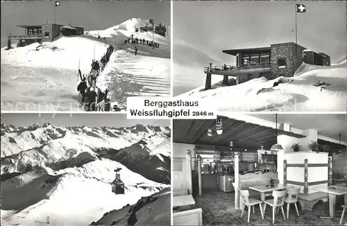 Weissfluhgipfel Berggasthaus mit Weissfluhjoch Kat. Weissfluh