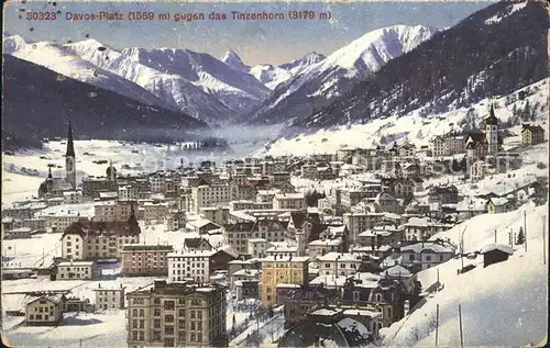 Davos Platz GR gegen Tinzenhorn / Davos /Bz. Praettigau-Davos