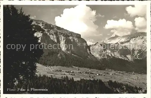 Flims GR Fidaz und Flimserstein Kat. Flims Dorf