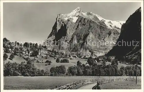 Grindelwald mit Wetterhorn Kat. Grindelwald