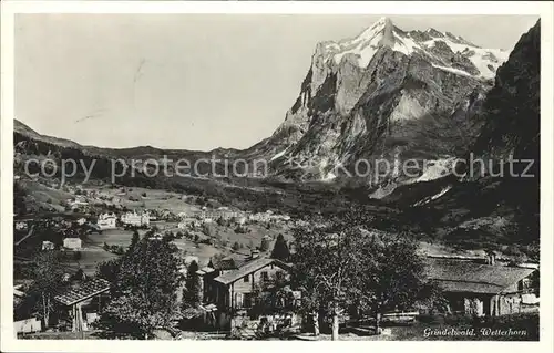 Grindelwald mit Wetterhorn Kat. Grindelwald