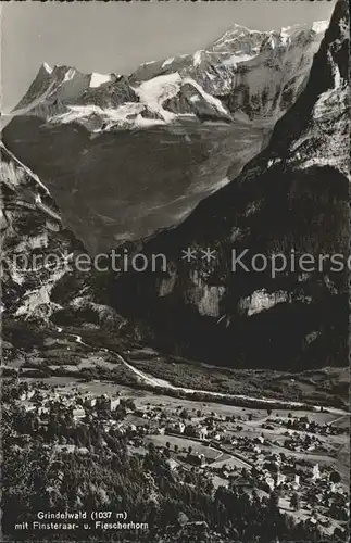 Grindelwald mit Finsteraar und Fiescherhorn Kat. Grindelwald