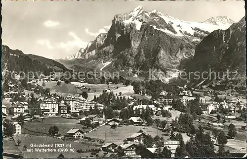 Grindelwald mit Wetterhorn Kat. Grindelwald