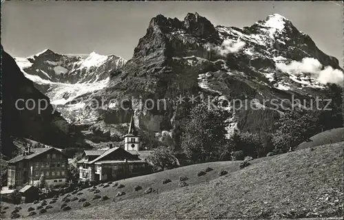 Grindelwald mit Fiescherhoerner und Eiger Kat. Grindelwald