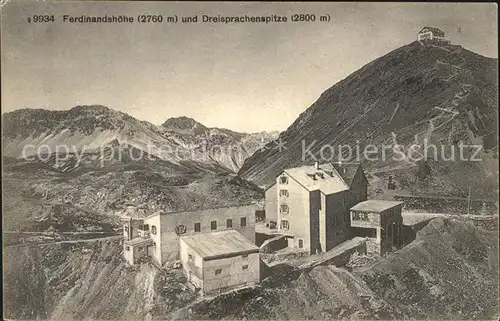 Dreisprachenspitze mit Ferdinandshoehe Kat. Ortlergruppe