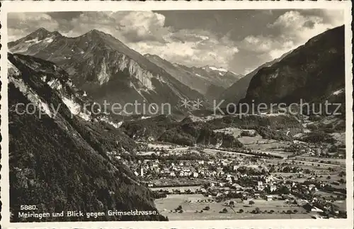 Meiringen BE mit Grimselstrasse Kat. Meiringen