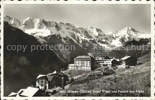 Muerren BE Hotel Eiger und Palace des Alpes Kat. Muerren