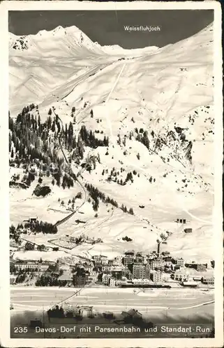 Davos Dorf GR mit Parsennbahn und Standart-Run / Davos /Bz. Praettigau-Davos