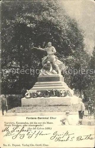 Chur GR Fontana Denkmal Kat. Chur