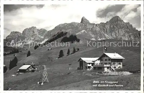 Biel Kinzigpass Berggasthaus und Seilbahnstation Rosstock Faulen Kat. Buerglen UR