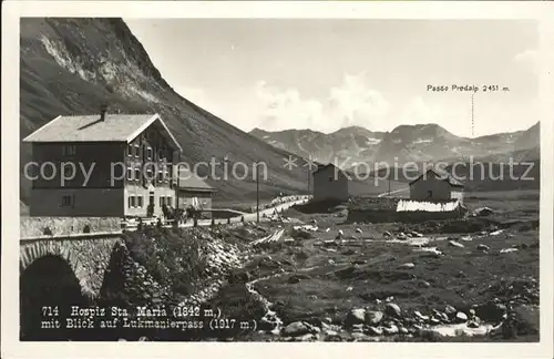 Lukmanierpass Hospiz Sta Maria Alpenpass Kat. Lukmanier