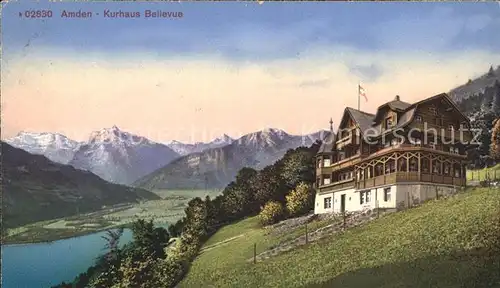 Amden SG Kurhaus Bellevue Walensee Alpenpanorama Kat. Amden