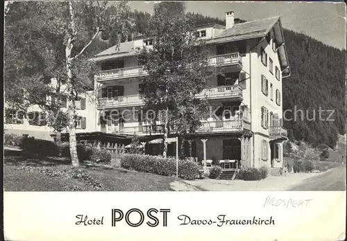 Frauenkirch GR Hotel Post Kat. Davos
