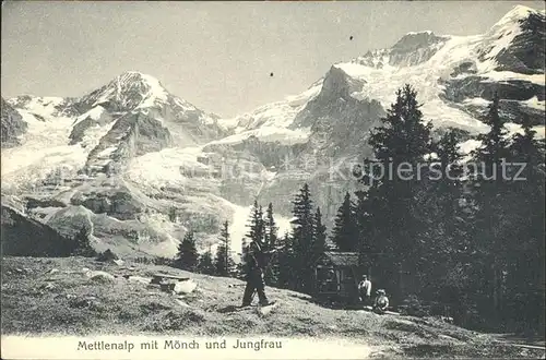 Moench BE und Jungfrau von Mettlenalp Kat. Moench