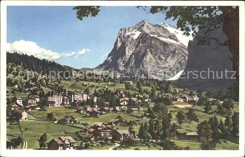 Grindelwald mit Wetterhorn Kat. Grindelwald