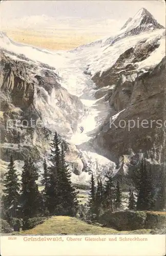 Grindelwald Oberer Gletscher mit Schreckhorn Kat. Grindelwald