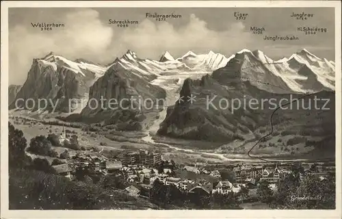 Grindelwald Panoramakarte Kat. Grindelwald