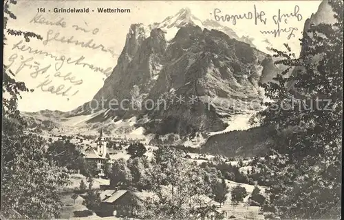 Grindelwald mit Wetterhorn Kat. Grindelwald