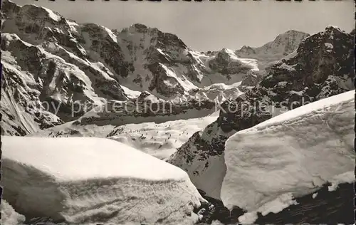 Muerren BE mit Mittaghorn Grosshorn Breithorn Kat. Muerren