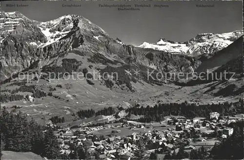 Adelboden mit Lohner und Wildstrubel Kat. Adelboden