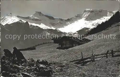 Adelboden Im Wintertal mit Steghorn Wildstrubel Kat. Adelboden