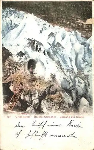 Grindelwaldgletscher Eingang zur Grotte Kat. Grindelwald