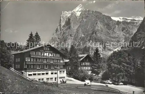 Grindelwald Hotel Lauberhorn mit Wetterhorn Kat. Grindelwald