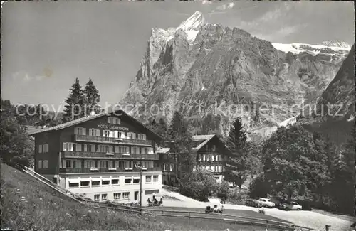 Grindelwald Hotel Lauberhorn mit Wetterhorn Kat. Grindelwald