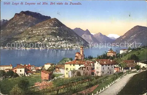 Lago di Lugano Col Monte Bre Visto da Pazallo Kat. Italien