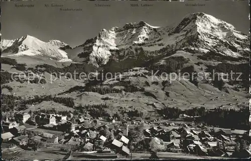 Adelboden Bunderstpitz mit Grosslohner Kat. Adelboden