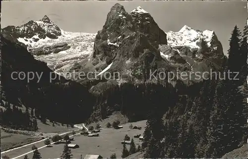 Rosenlaui BE Gschwandtenmaad Dossenhorn Eiger Wetterhorn Kat. Rosenlaui