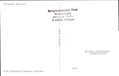 Grindelwald mit Wetterhorn Kat. Grindelwald