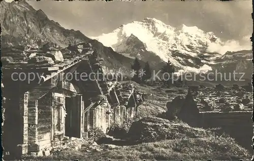 Wengen BE Alphuetten mit Jungfrau Kat. Wengen